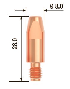 FUBAG Контактный наконечник M6х28 мм ECU D=1.0 мм (10 шт.) в Пскове фото