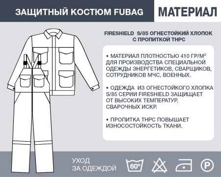 Защитный костюм Fubag размер 48-50 рост 3 в Пскове фото