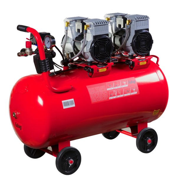 Компрессор воздушный безмасляный малошумный FUBAG OLS 500/100 CM2х2 + Набор пневмоинструмента (5 предметов) в ПОДАРОК в Пскове фото