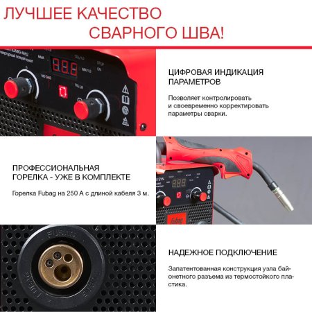 FUBAG Сварочный полуавтомат IRMIG 200 SYN с горелкой 250 А 3 м в комплекте в Пскове фото