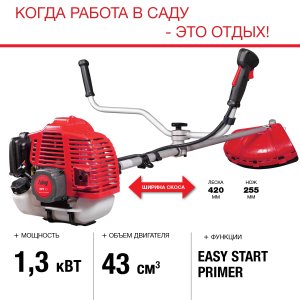 FUBAG Бензиновый триммер FPT 43 + Триммерная леска  сечение витой квадрат L 130 м * 2.4 мм в ПОДАРОК в Пскове фото
