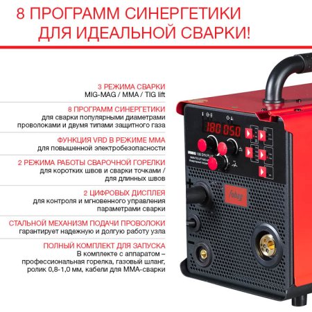 FUBAG Сварочный полуавтомат IRMIG 188 SYN PLUS c горелкой FB 250 3 м в Пскове фото