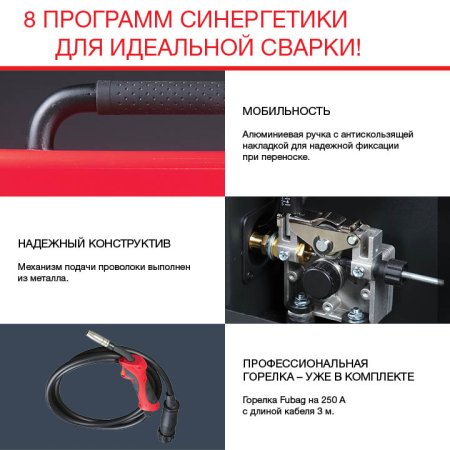 FUBAG Сварочный полуавтомат IRMIG 188 SYN PLUS c горелкой FB 250 3 м в Пскове фото